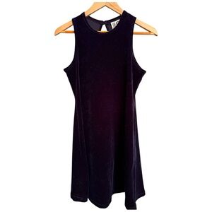 Vintage Jalate Velvety Navy Blue A Line Dress Size Medium